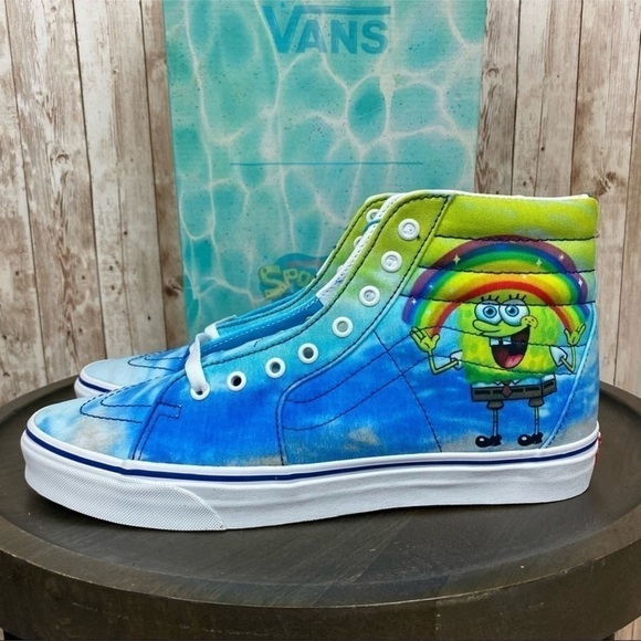 Vans x SpongeBob Sk8-Hi Imaginaaation High Top Sneakers Size 11.5 Men - Picture 4 of 11